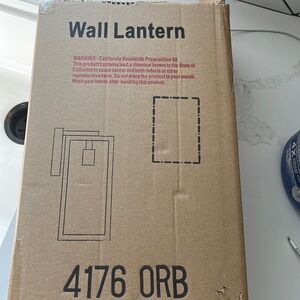 Wall lantern still in the box